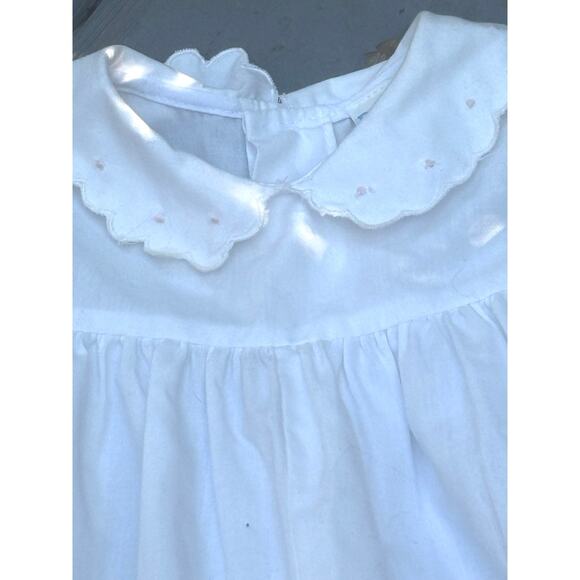 Vintage Rosey Kids Romper White with Floral Embroidery Fairycore 6/9 Months - Picture 2 of 14